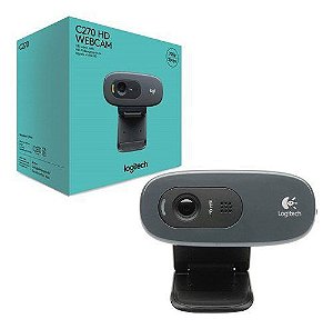 Webcam Logitech C270 HD 720 USB com microfone