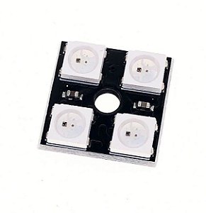 Módulo com 4 Leds RGB WS2812 5050