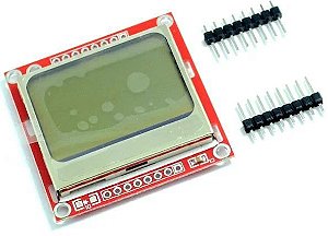 Display LCD Nokia 5110 Vermelho (3.3 V)