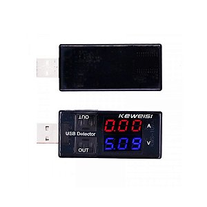 Testador de Tensão e Corrente p/ Porta USB - KWS-10VA