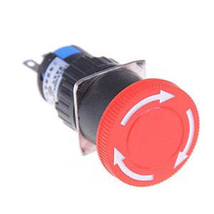 Chave Botão de Emergência 250V 3A - 3 Terminais