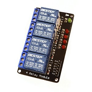 Módulo Relé 4 Canais 3V 10A Para ESP32 e ESP8266