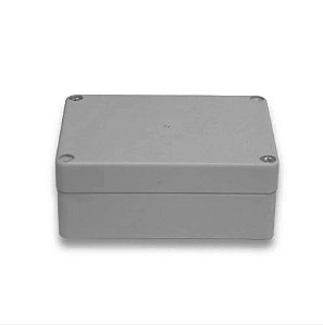 Caixa Plástica Com Abas para Montagem 125mm x 69mm x 40mm - Cinza