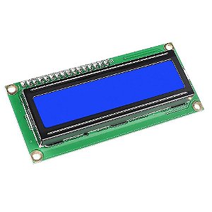 Display LCD 16x2 com Backlight Azul e Pinos Soldados
