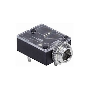 Conector Jack P2 Fêmea 3,5mm - Stereo