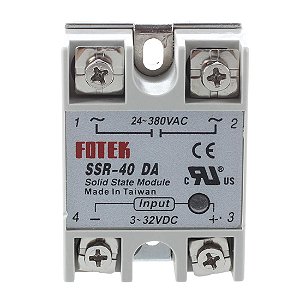 Relé de Estado Sólido Fotek SSR 40DA 250V 3-32V