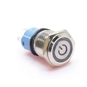 Chave Comutadora e Seletora Iluminada 12V 16mm (sem trava)