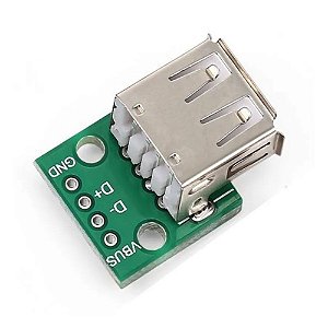 Módulo Adaptador USB Fêmea 2.0 para DIP