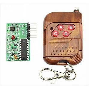 Módulo Receptor RF + Controle Remoto 315MHz - 4 Canais