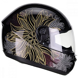 Capacete Peels SPIKE Mandala Preto Pérolado e Dourado