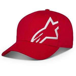 Boné Alpinestars Corp Snap 2 Vermelho E Branco