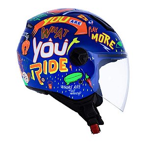 Capacete Norisk Orion Free Azul e Laranja