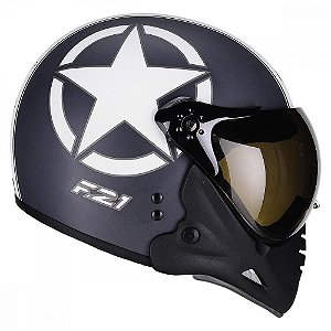 Capacete Peels F-21 US Army Chumbo Fosco e Branco