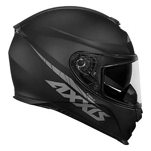 Capacete Axxis Eagle SV Preto Fosco e Cinza c/ viseira Solar