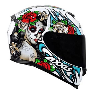 Capacete Axxis Eagle Catrina Gloss Branco