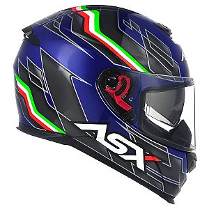 Capacete Asx Eagle SV Italy Brilho Azul