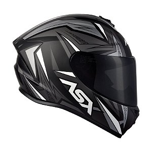 Capacete Asx Draken Vector Fosco Preto/ Cinza