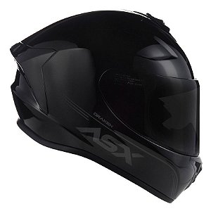 Capacete Asx Draken Solid Brilho Preto