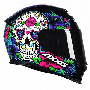 Capacete Axxis Eagle Skull Black-Blue