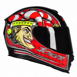 Capacete Axxis Eagle Joker Gloss Preto e Vermelho