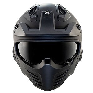 Capacete Norisk Darth Monocolor Matte Black Fosco