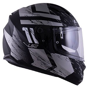 Capacete Ls2 FF320 Stream Hunter Matte Fosco Black Titanium (C/ Viseira Solar)