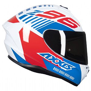 Capacete Axxis Draken Z96 White Red Blue