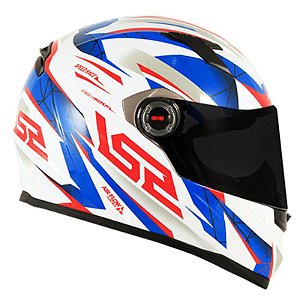 Capacete Ls2 Ff358 Draze Branco e Azul