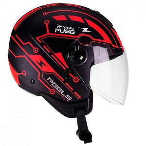 Capacete Aberto Peels Freeway Fuse Preto Fosco com Vermelho - Engemotos -  Peças e acessórios para motos