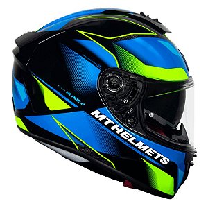 Capacete MT SV Blade 2 Fugue Blue (Com viseira Solar)