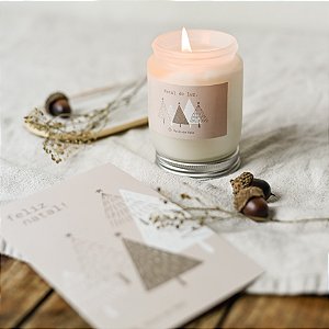 Vela 190g + Saquinho de Algodão | ROMÃ + CHAMPAGNE