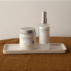 Kit Cheiro para o Quarto | Vela + Spray + Bandeja