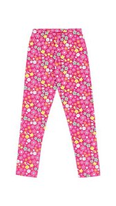 Calça Legging Infantil Feminina Boca Grande Vermelha - Otoni Store