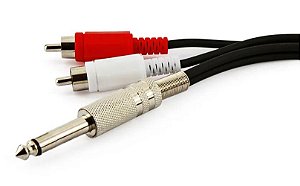 CABO DE AUDIO - 2RCA + 1P10m 1.50m