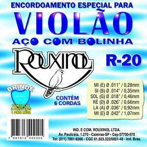 ENC. ROUXINOL VIOLÃO AÇO C/ BOLINHA