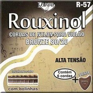 ENC. ROUXINOL VIOLÃO NYLON cristal/dourado c/ bol.