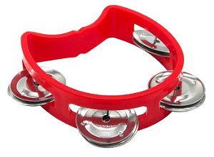PANDEIRO MEIA LUA INFANTIL - VERMELHO