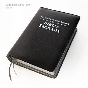 Capa de Bíblia em couro sintético c/ Gravação - Preta