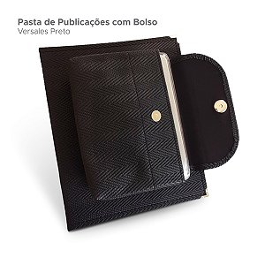 Pasta de Publicações c/ Bolso - Preto Versalhes