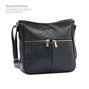 Bolsa Feminina Transversal - Chenson 3484112 - PRETO
