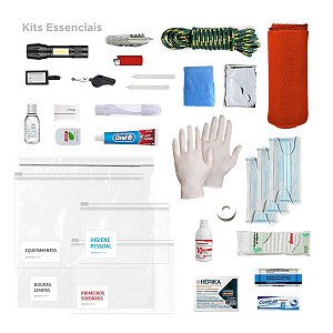 COMBO - 4 Kits Essenciais - Para mochila de Emergência