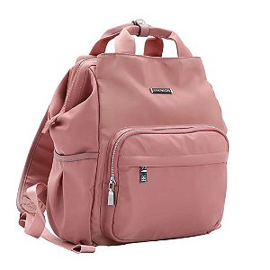 Mochila feminina passeio Twill Nylon - Rosê - Chenson 8784533