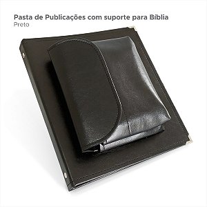 Pasta de Publicações c/ Bolso - Preto