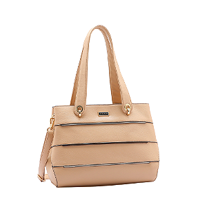 Bolsa feminina alça de ombro - Mix Colors - Bege - Chenson 3484659