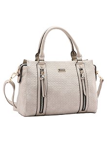 Bolsa feminina Baú alça de mão - Hobo Chic - Cinza - Chenson 3484816