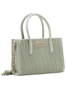Bolsa feminina - Alça de mão - Textura Soft - Verde - Chenson 3484740