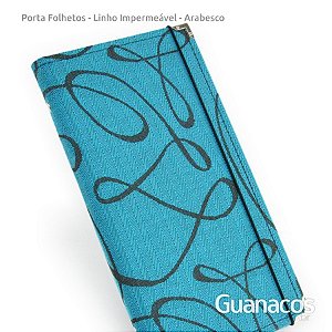 Porta Folhetos - Linho impermeável Arabesco