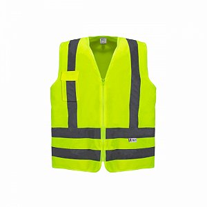 Colete de Sinalização com Bolso - Amarelo Fluorescente - Tam. M