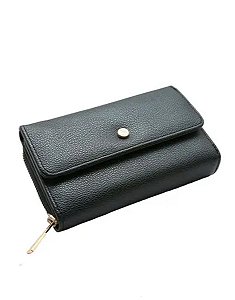 Carteira Porta Cartão Feminina  Preto Casual  - Chenson 2415252