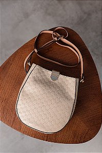 Bolsa Feminina Chenson Original - Luxury Monograma - Transversal - Bege 3485050